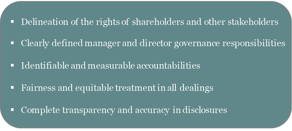 Image representaion of Core Attributes of an Effective Corporate Governance Syst